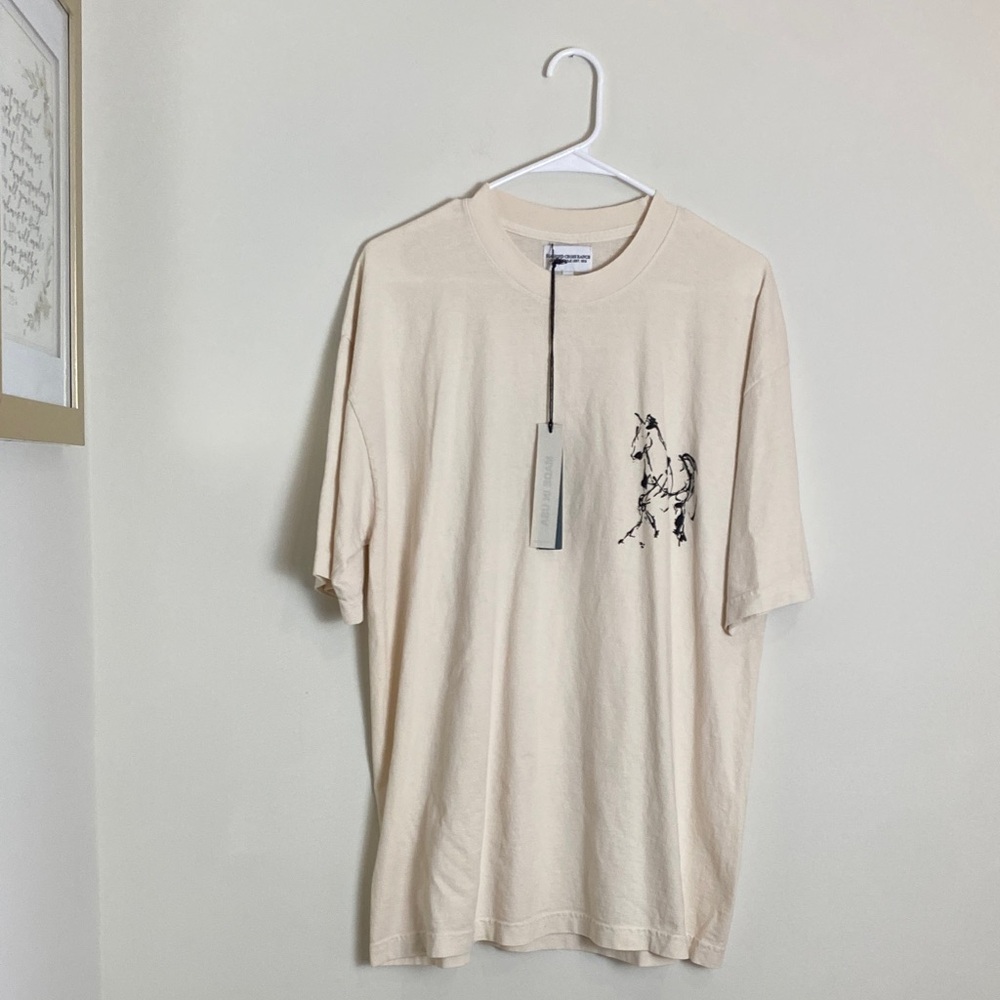 Diamond Cross Ranch Jackson Hole Nick Turner Horse Cream Graphic T-shirt NWT L